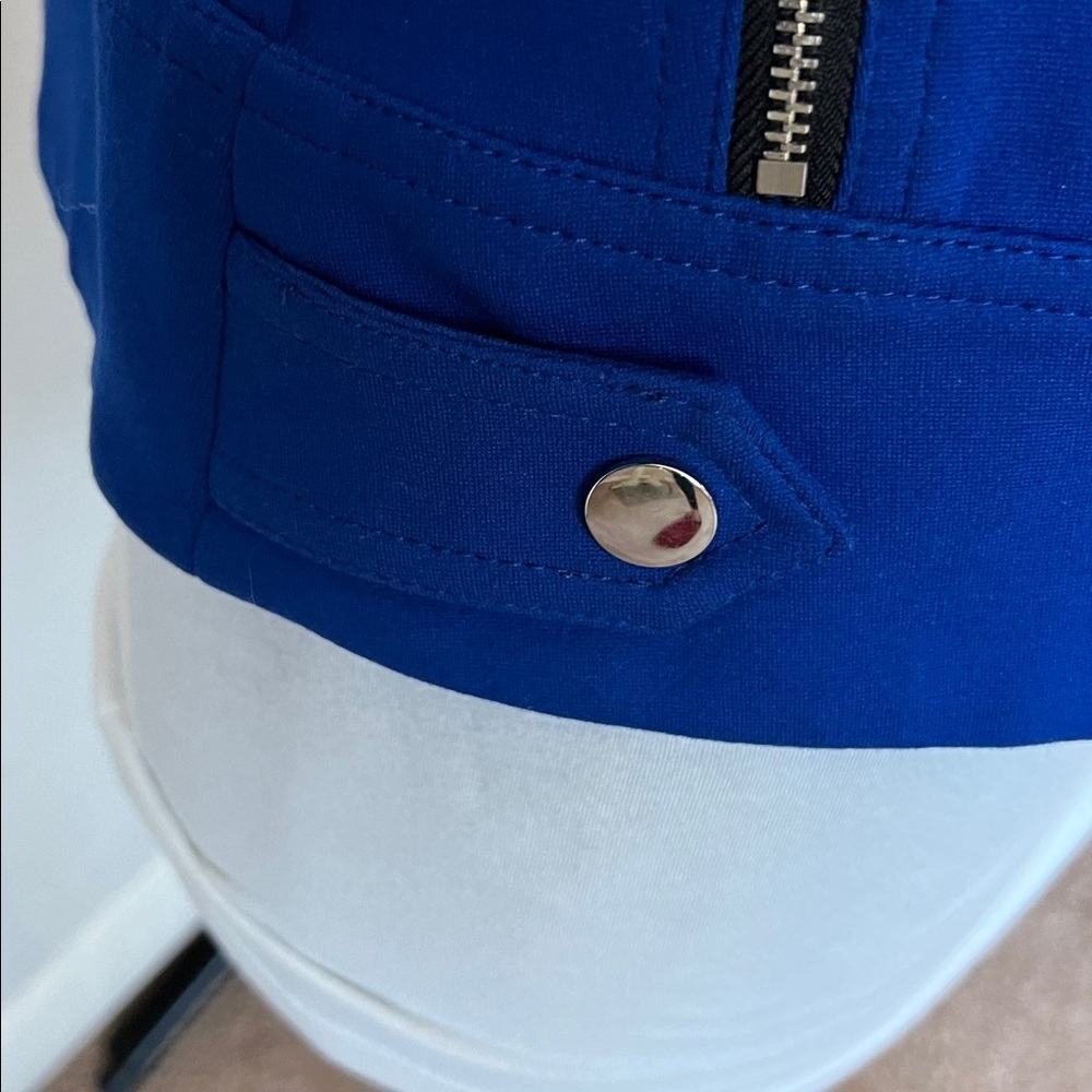 Cache Royal Blue Cropped Motto Jacket - Picture 6 of 8